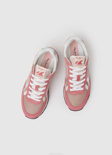 žene ružičasta brit heritage kombinirane tenisice Pepe Jeans JZ8H614