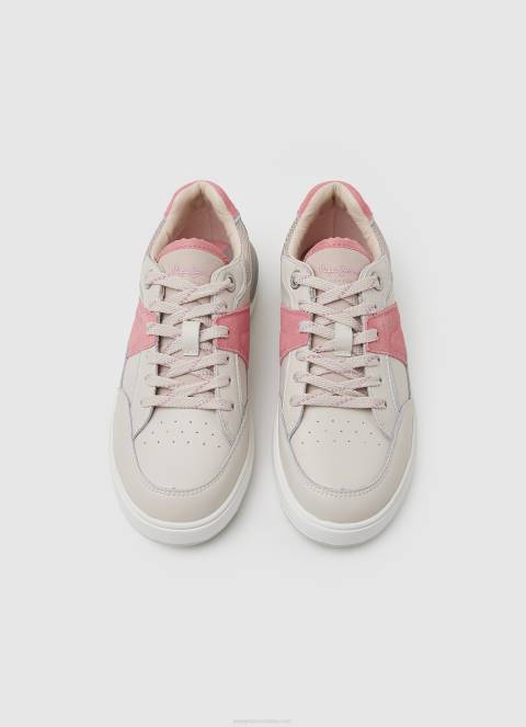 žene svijetla breskva baxter boje kombinirane tenisice Pepe Jeans JZ8H603