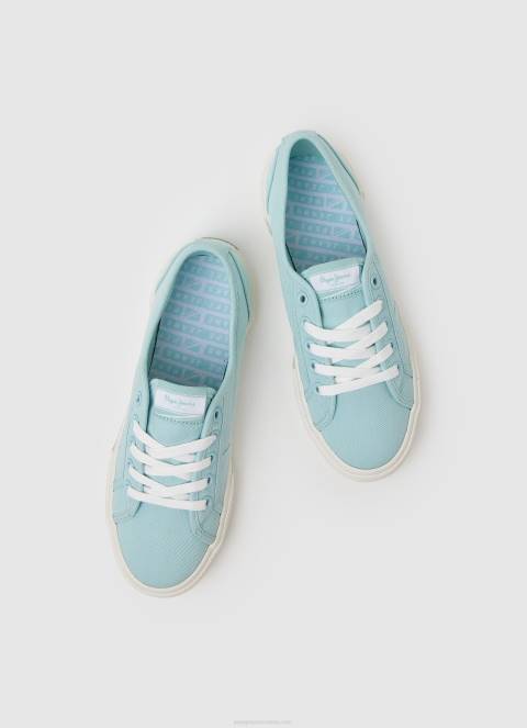 žene svijetlo vodeno zelena brady basic tenisice Pepe Jeans JZ8H631