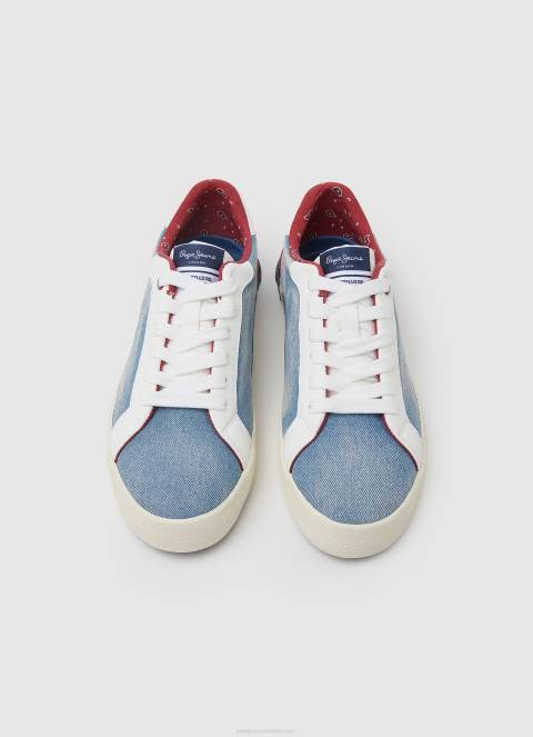 žene tvornički plava kenton traper platnene tenisice Pepe Jeans JZ8H627