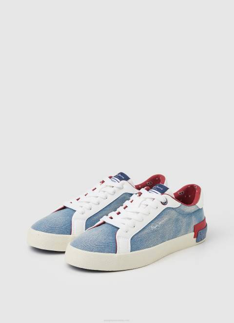 žene tvornički plava kenton traper platnene tenisice Pepe Jeans JZ8H627