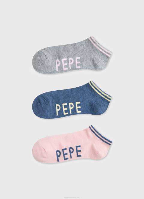 žene blijedo roza sandi 3 kom čarapa Pepe Jeans JZ8H555