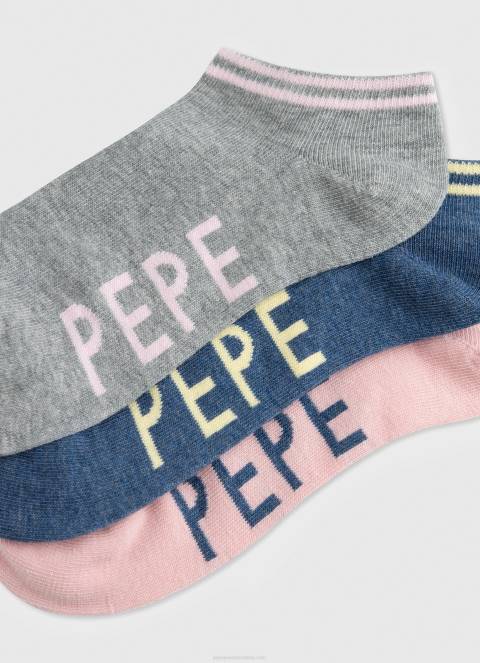 žene blijedo roza sandi 3 kom čarapa Pepe Jeans JZ8H555