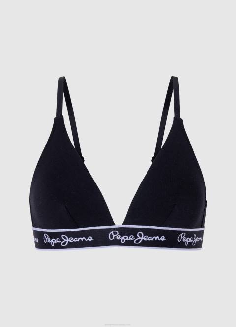 žene crno klasične gaćice s otisnutim logom Pepe Jeans JZ8H550