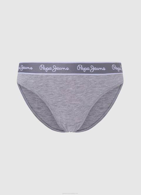 žene crno klasične tange s otisnutim logom Pepe Jeans JZ8H549