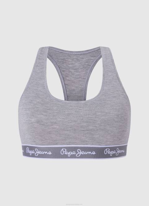 žene sivi lapor klasične tange s otisnutim logom Pepe Jeans JZ8H545