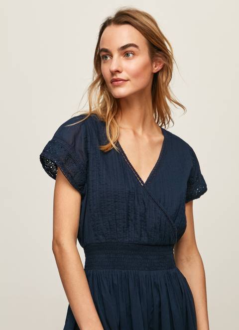 žene dulwich poete vezena pamučna haljina Pepe Jeans JZ8H220