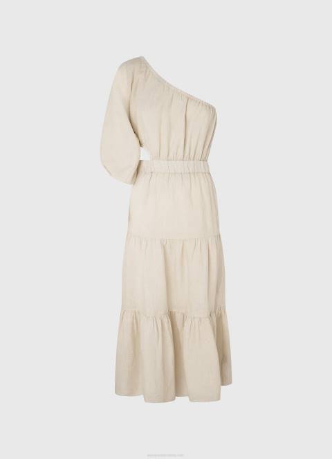 žene kamen pua asimetrična lanena haljina Pepe Jeans JZ8H202