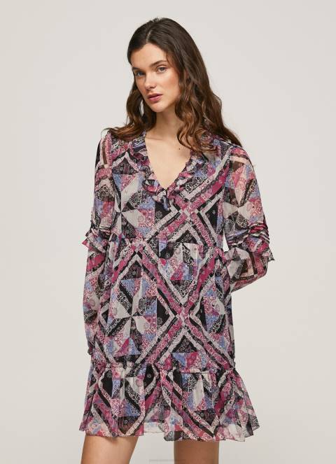 žene multi kratka haljina pravog kroja Pepe Jeans JZ8H179