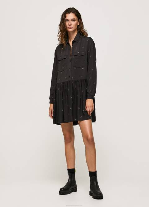 žene multi kratka haljina s paisley printom Pepe Jeans JZ8H155