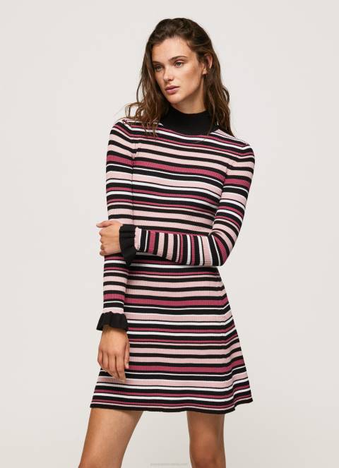 žene multi kratka prugasta pletena haljina Pepe Jeans JZ8H174