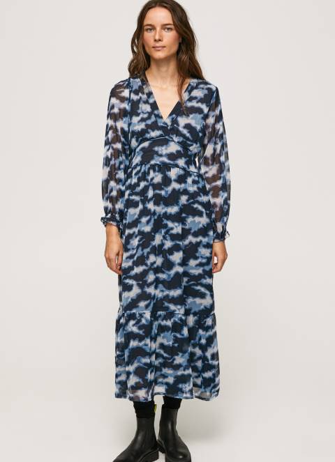 žene multi midi haljina s blita printom Pepe Jeans JZ8H194