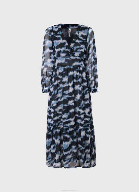 žene multi midi haljina s blita printom Pepe Jeans JZ8H194