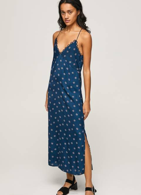 žene multi pala haljina od cvjetnog satena Pepe Jeans JZ8H161