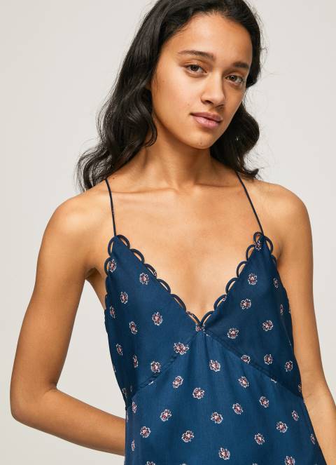 žene multi pala haljina od cvjetnog satena Pepe Jeans JZ8H161