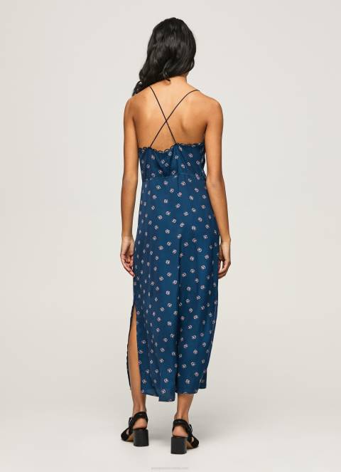 žene multi pala haljina od cvjetnog satena Pepe Jeans JZ8H161