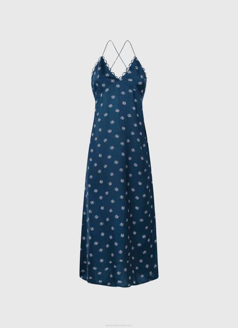 žene multi pala haljina od cvjetnog satena Pepe Jeans JZ8H161