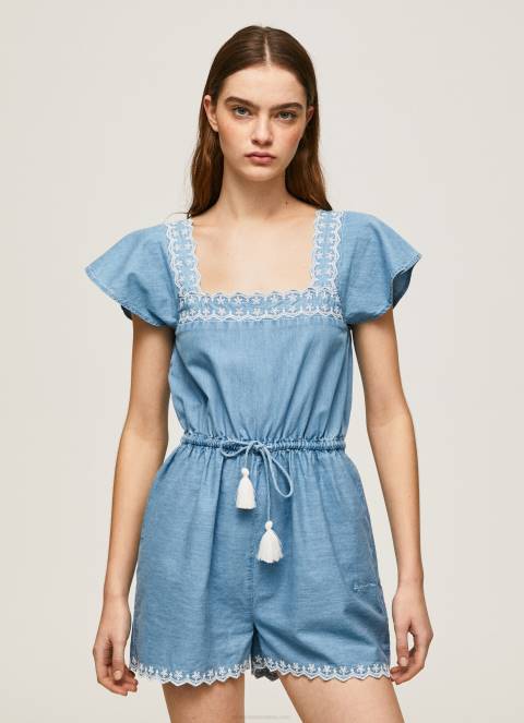žene plava kratki traper kombinezon Pepe Jeans JZ8H191