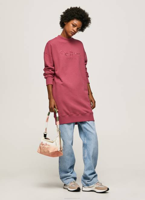 žene tamno rumenilo kratka džemper haljina s logotipom Pepe Jeans JZ8H205