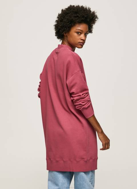 žene tamno rumenilo kratka džemper haljina s logotipom Pepe Jeans JZ8H205