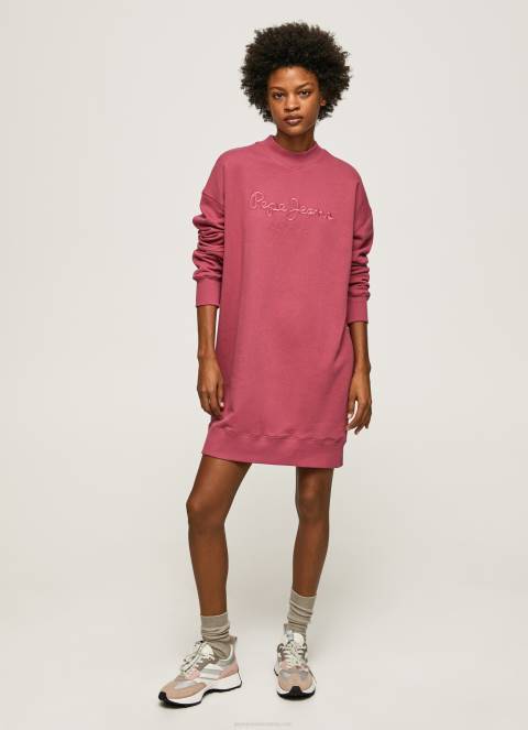 žene tamno rumenilo kratka džemper haljina s logotipom Pepe Jeans JZ8H205