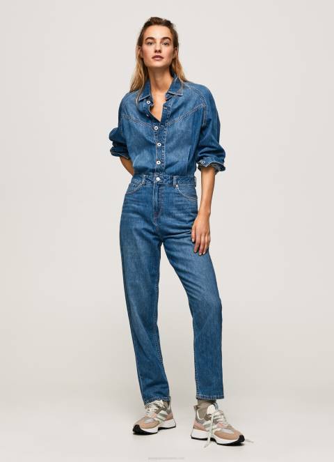 žene traper dugi pamučni traper kombinezon Pepe Jeans JZ8H147