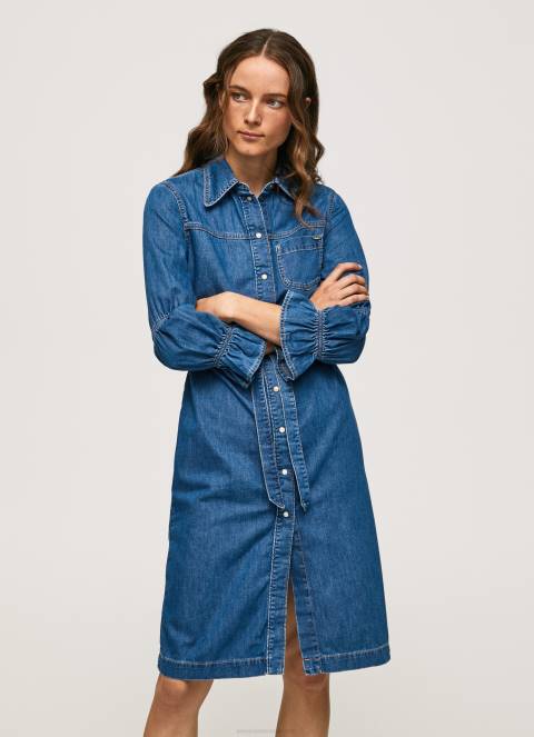 žene traper kratka traper košulja haljina Pepe Jeans JZ8H101