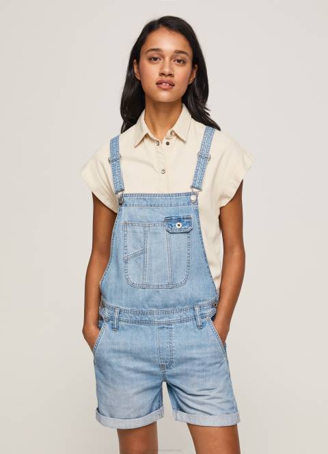 žene traper kratke hlače od pamučnog trapera Pepe Jeans JZ8H175