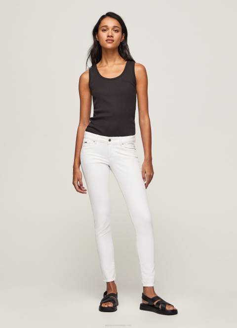 žene bijela klasične uske hlače Pepe Jeans JZ8H299