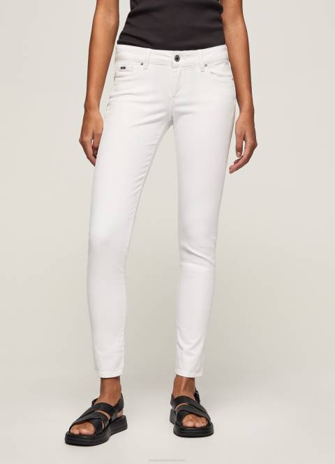 žene bijela klasične uske hlače Pepe Jeans JZ8H299