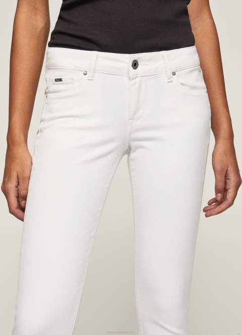 žene bijela klasične uske hlače Pepe Jeans JZ8H299
