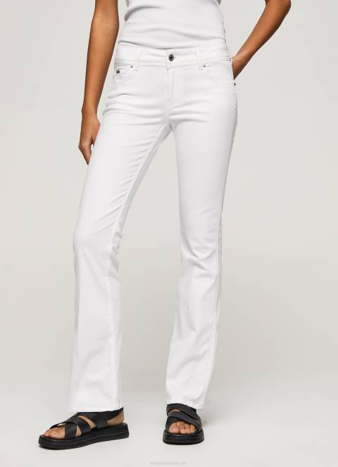 žene bijela lepršave uske hlače Pepe Jeans JZ8H310