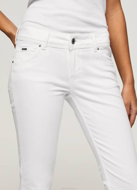žene bijela lepršave uske hlače Pepe Jeans JZ8H310