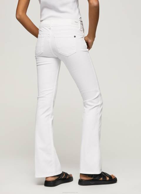 žene bijela lepršave uske hlače Pepe Jeans JZ8H310