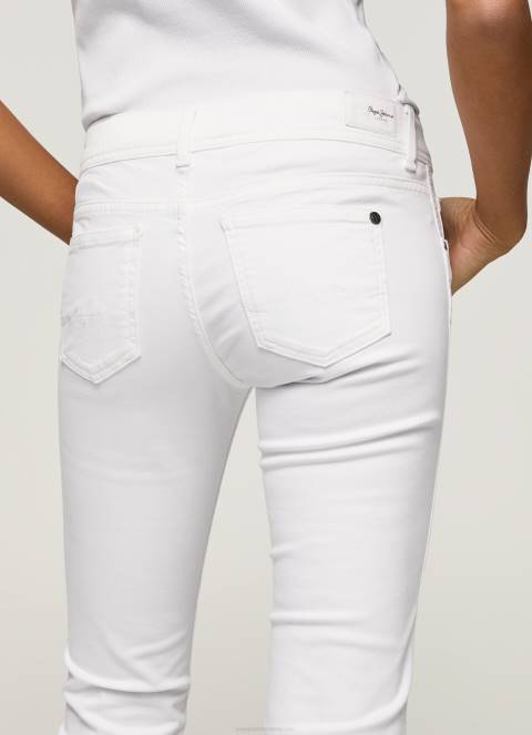 žene bijela lepršave uske hlače Pepe Jeans JZ8H310