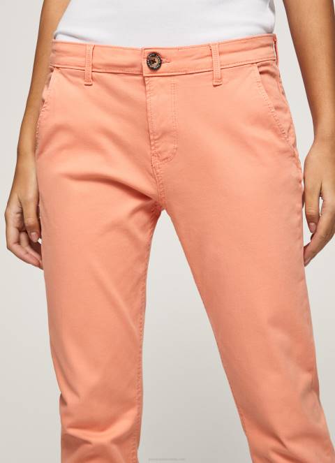 žene breskva maura obične chino hlače Pepe Jeans JZ8H308