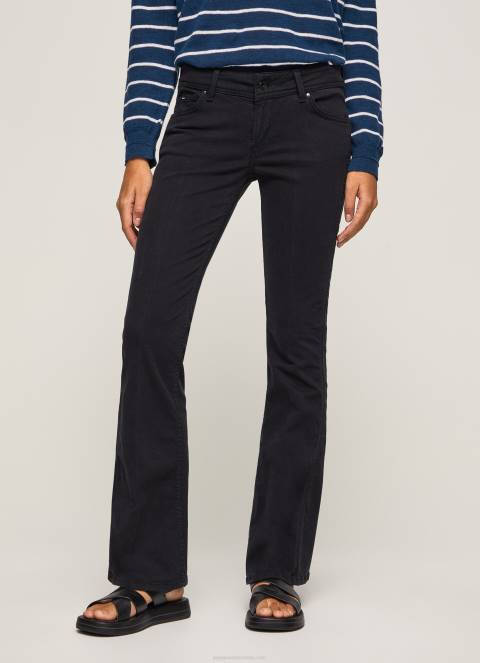 žene crno lepršave uske hlače Pepe Jeans JZ8H294