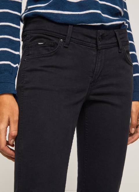 žene crno lepršave uske hlače Pepe Jeans JZ8H294