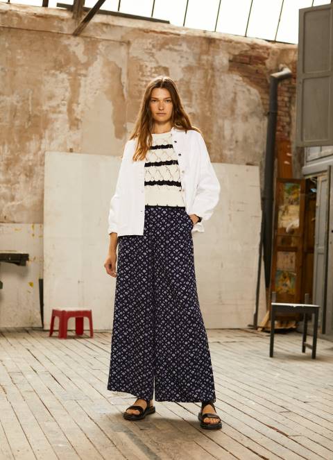 žene multi široke hlače s printom Pepe Jeans JZ8H300