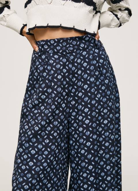 žene multi široke hlače s printom Pepe Jeans JZ8H300