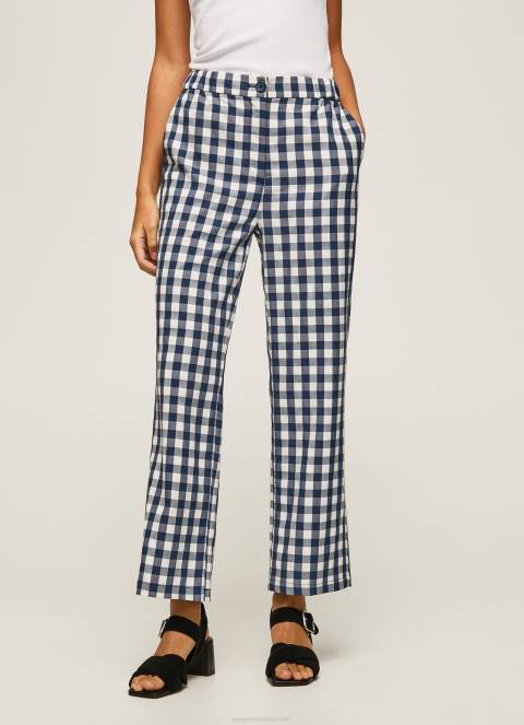 žene multi ravne karirane hlače od ginghama Pepe Jeans JZ8H290