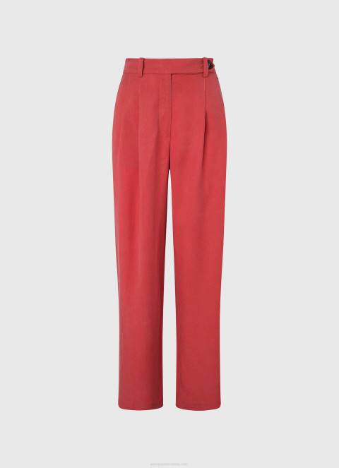 žene studio crvena široke plisirane hlače Pepe Jeans JZ8H289