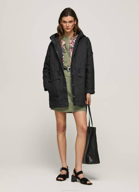 žene crno parka s unutarnjom jaknom Pepe Jeans JZ8H139