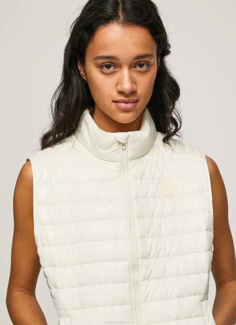 žene mlaćenica podstavljeni prsluk s logotipom gumene zakrpe Pepe Jeans JZ8H132