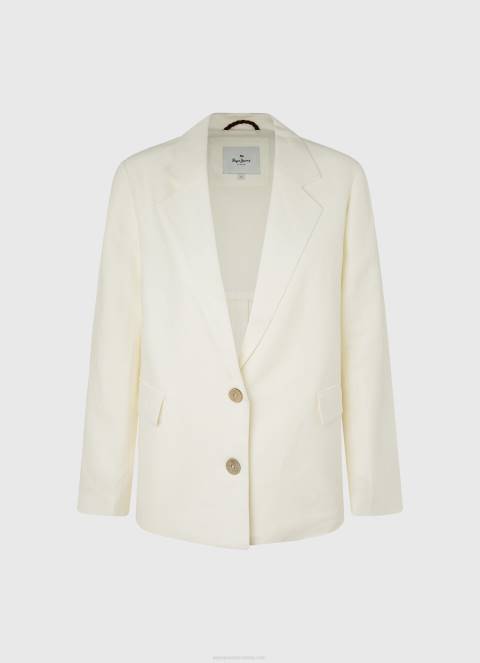 žene mousse laneni blejzer s dvostrukim izrezom Pepe Jeans JZ8H111