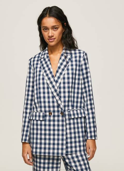 žene multi blejzer s kariranim uzorkom Pepe Jeans JZ8H136