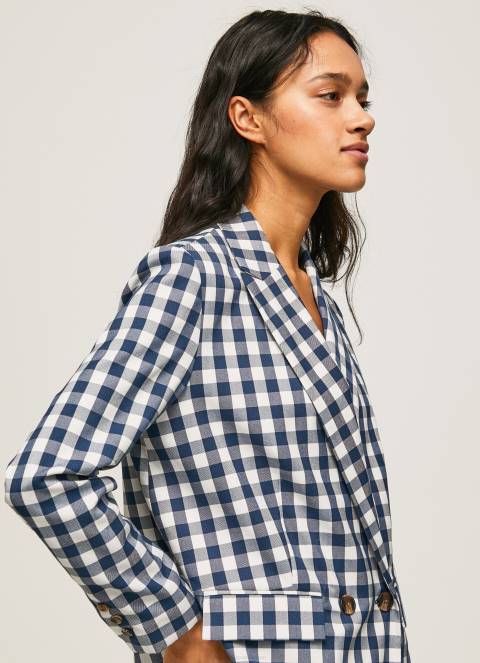 žene multi blejzer s kariranim uzorkom Pepe Jeans JZ8H136