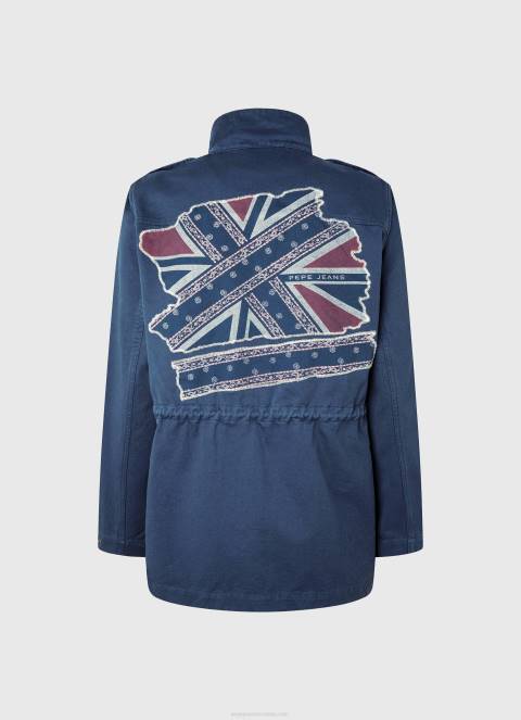 žene ocean pamučna parka s printom union jack Pepe Jeans JZ8H127