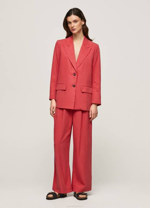 žene studio crvena opušteni laneni blejzer Pepe Jeans JZ8H109