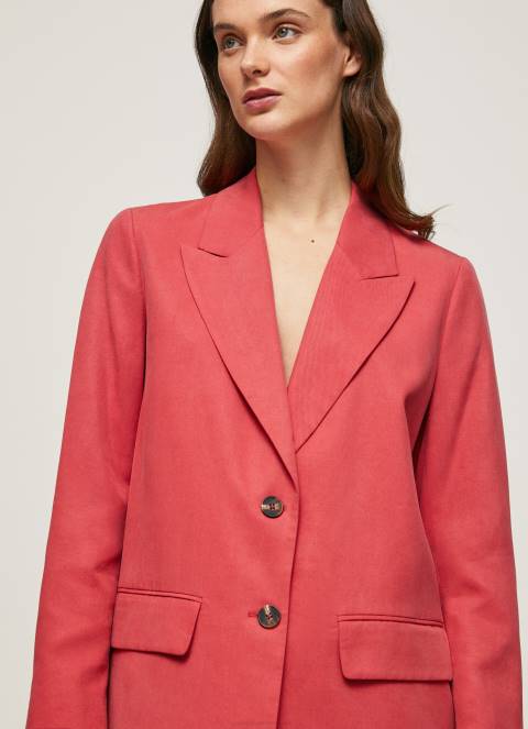 žene studio crvena opušteni laneni blejzer Pepe Jeans JZ8H109